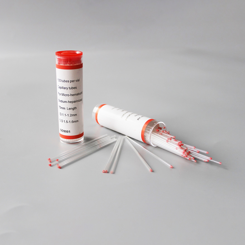 Laboratory Sodium Heparinized Capillary Blood Tube Hematocrit Glass