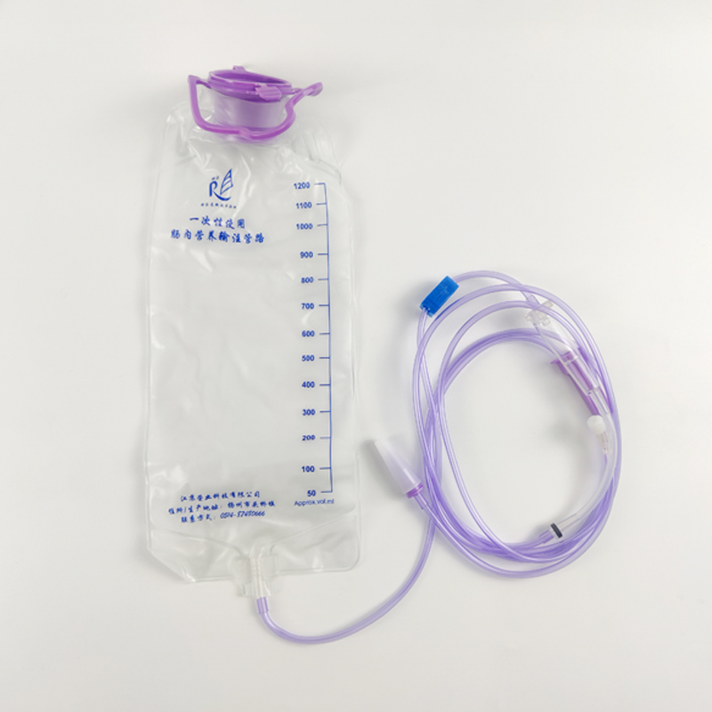 Disposable Medical Sterile 1200ml Enteral Feeding Bag Set for Pump Using