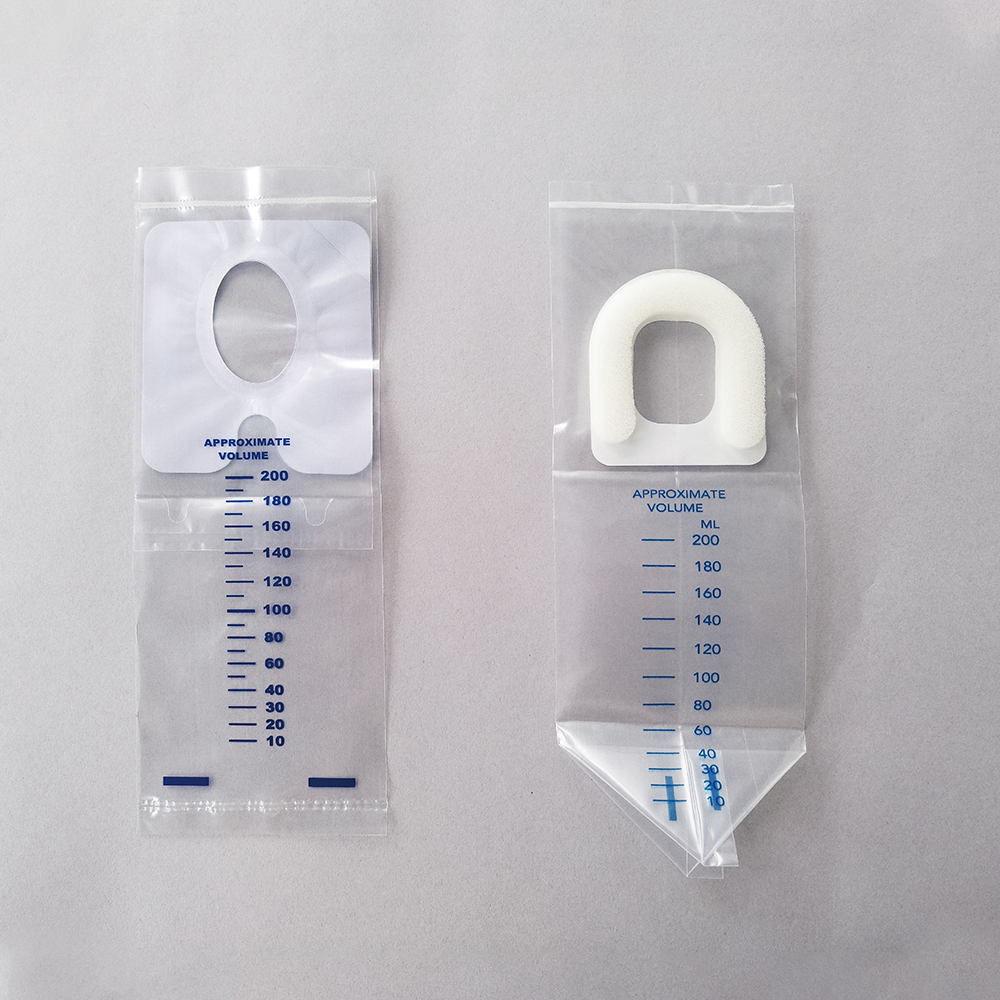 Disposable 200ml Anti reflux type pediatric urine collection bag collector