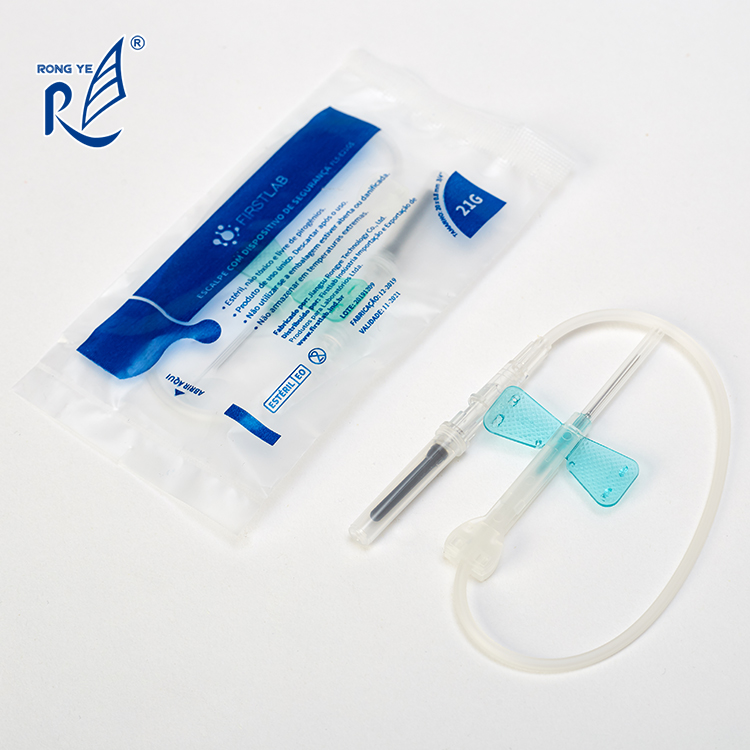 CE ISO Double Wing Butterfly Type Safety Blood Collection Needle